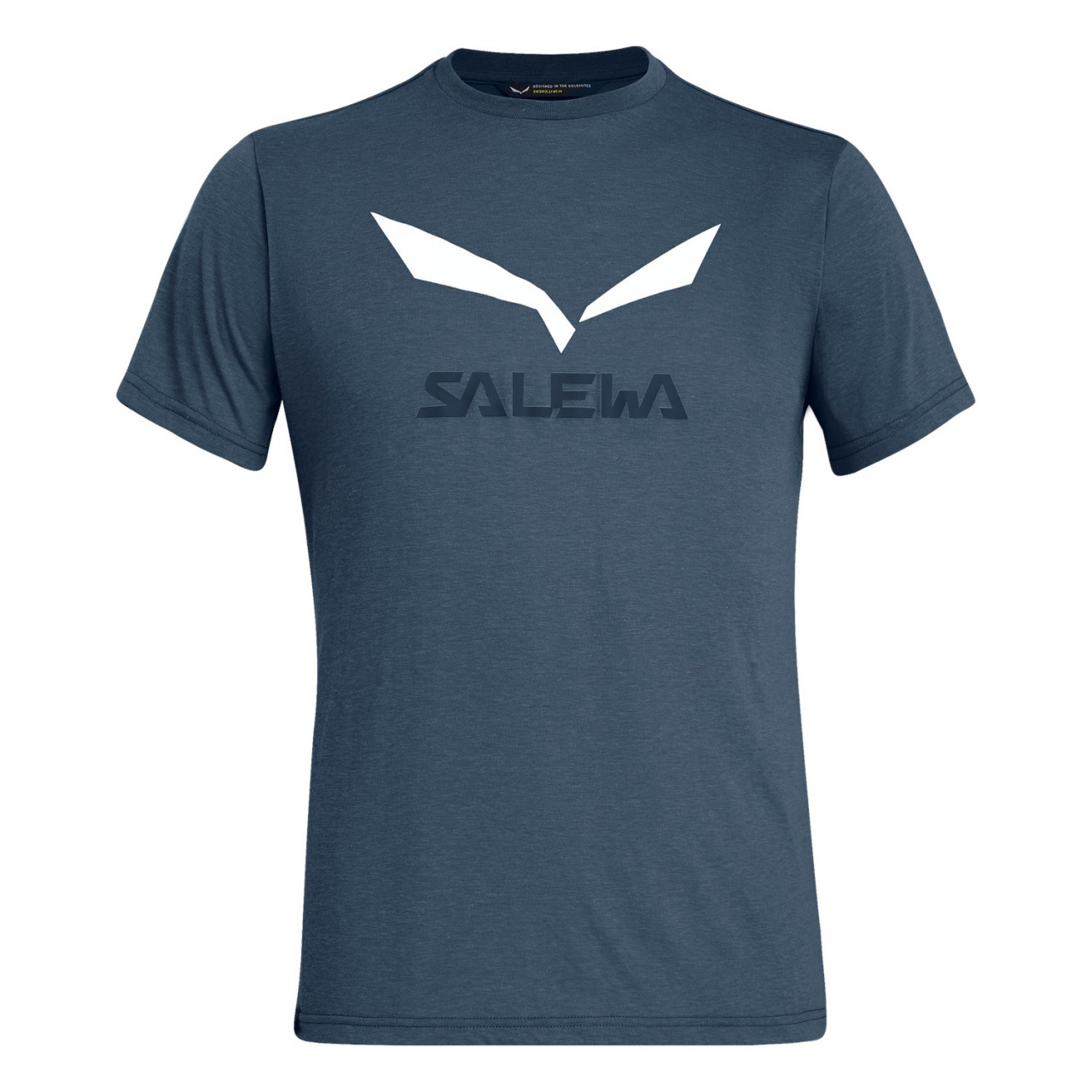 Camisetas Hombre Chile - Salewa Solidlogo Drirelease® - Azules/Azul Marino - RHLE-89306